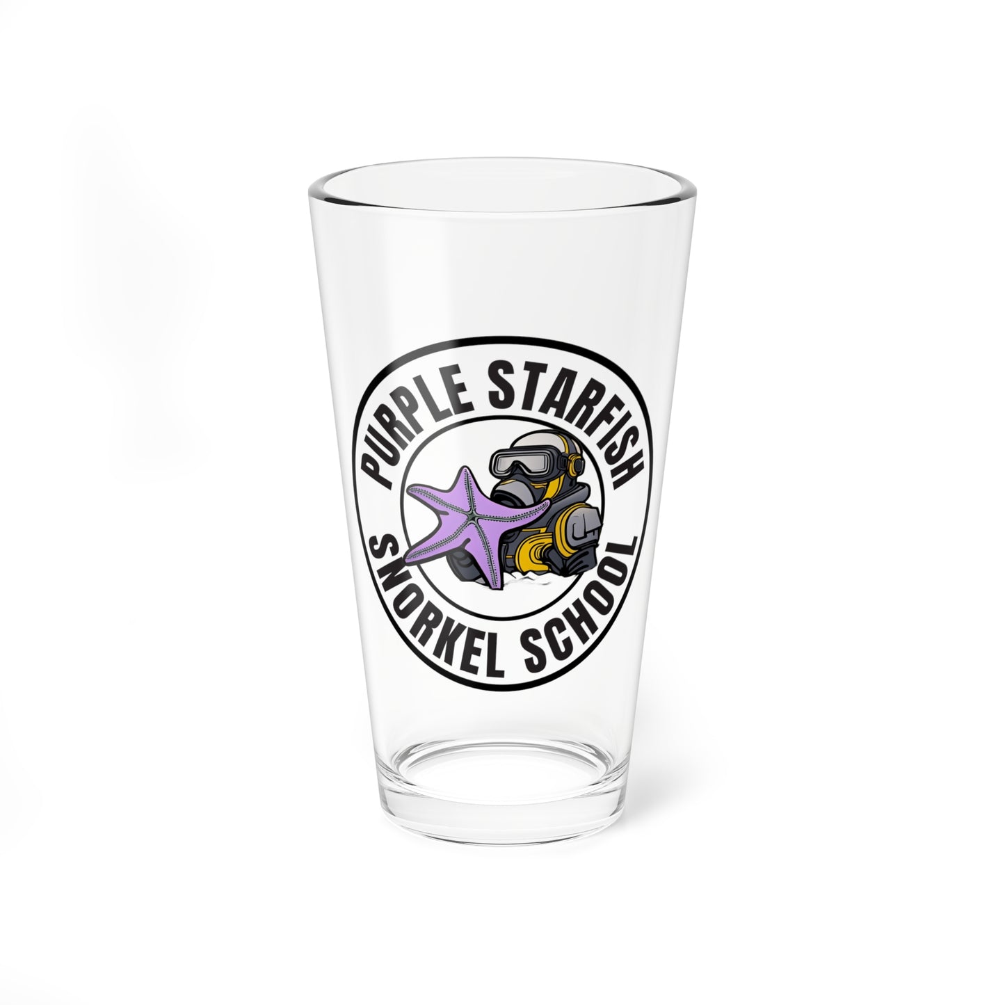 Purple Starfish Glass, 16oz