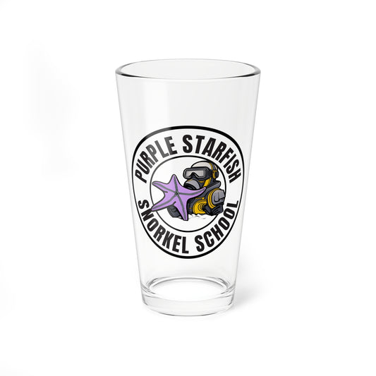Purple Starfish Glass, 16oz