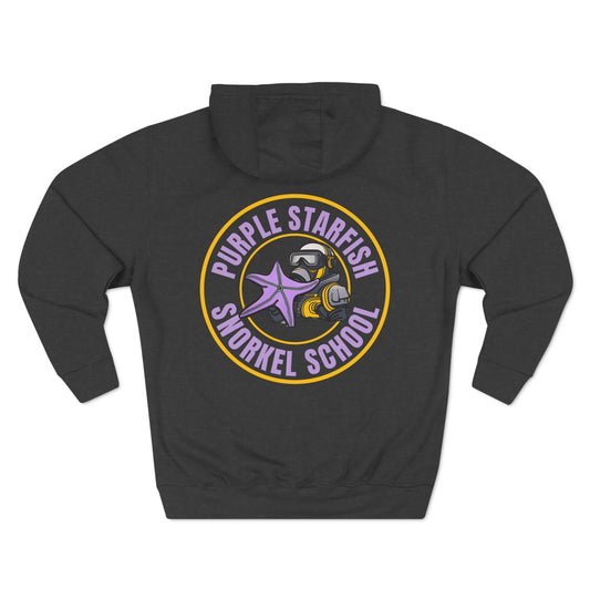 Purple Starfish Snorkel School Three-Panel Hoodie