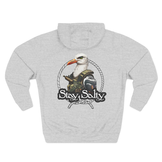 Stay Salty Seagull Three-Panel Hoodie